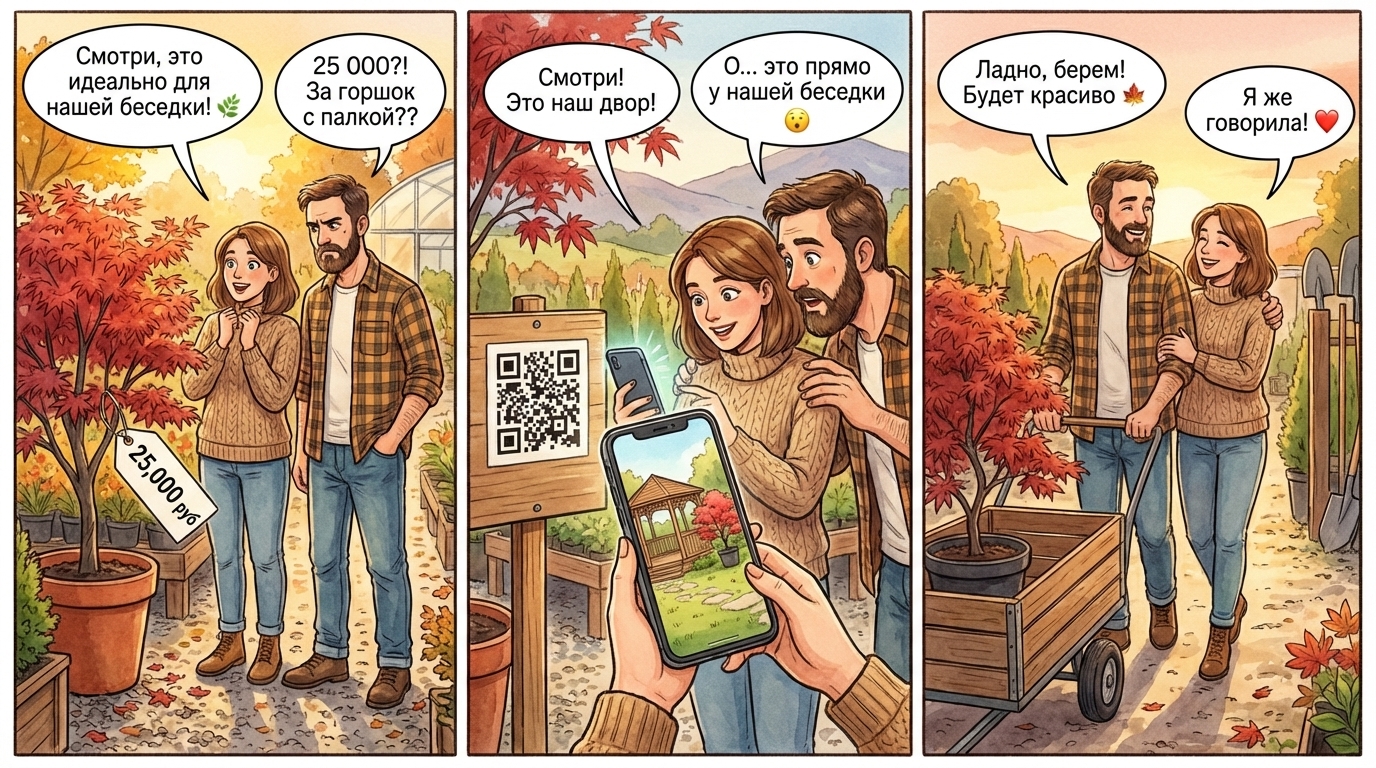 Представили рядом со своей беседкой